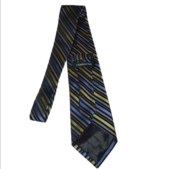 CLAIBORNE Men’s Silk Striped Tie *3 for $15* - Picture 3 of 5